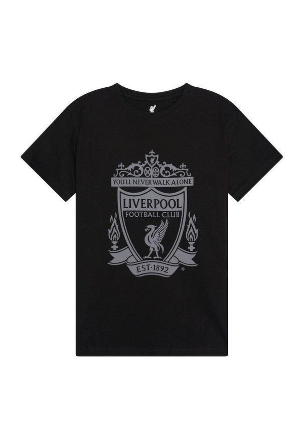 LIVERPOOL FC - koszulka dziecięca Liverpool FC - Czarna. Kolor: czarny. Materiał: bawełna