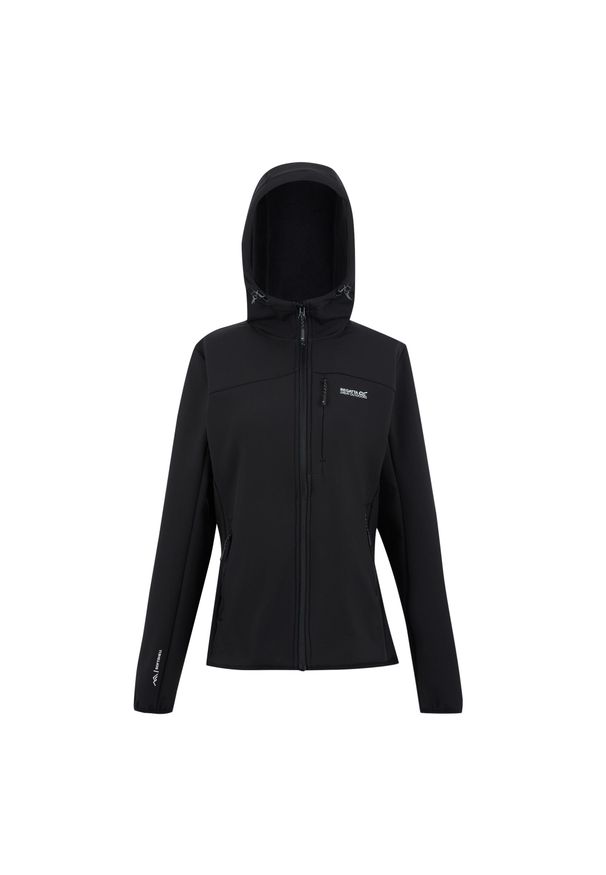 Regatta - Kurtka Damska Ossek Soft Shell. Kolor: czarny. Sport: turystyka piesza