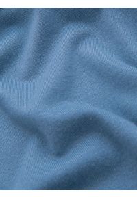 Ombre Clothing - Sweter męski klasyczny z wiskozą BASIC z okrągłym dekoltem – błękitny V10 - Rozmiar: M. Kolor: niebieski. Materiał: wiskoza. Styl: klasyczny #4