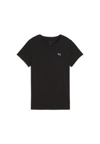 Puma - Damska koszulka ESS ELEVATED PUMA Black. Kolor: czarny. Wzór: aplikacja, haft