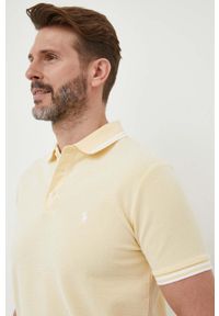 Polo Ralph Lauren polo męski kolor żółty z aplikacją. Typ kołnierza: polo. Kolor: żółty. Długość: krótkie. Wzór: aplikacja #4