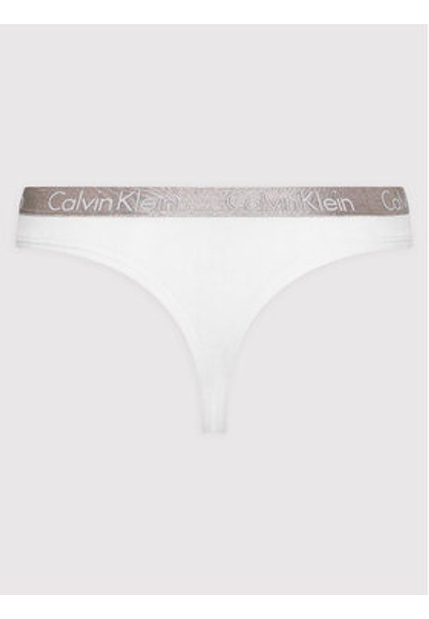 Calvin Klein Underwear Stringi 000QD3539E Biały. Kolor: biały. Materiał: bawełna
