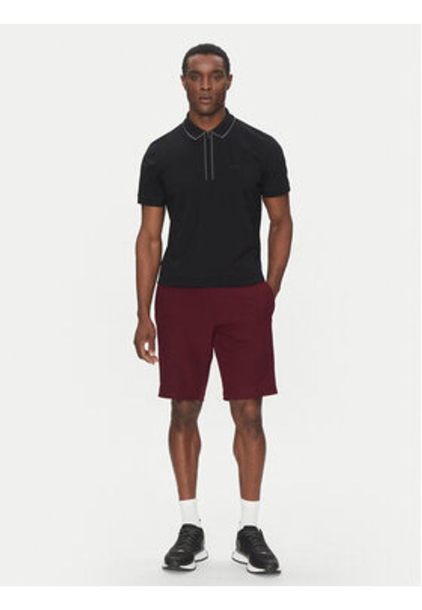 BOSS Szorty materiałowe S_Commuter_10.5 inch 50540337 Bordowy Slim Fit. Kolor: czerwony. Materiał: syntetyk