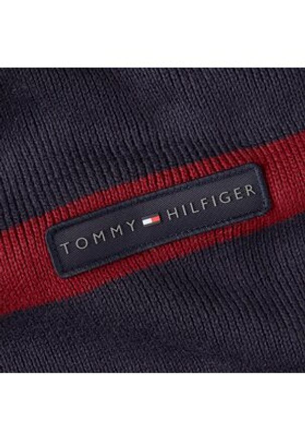 TOMMY HILFIGER - Tommy Hilfiger Szalik Th Skyline Knit Scarf AM0AM11496 Granatowy. Kolor: niebieski. Materiał: bawełna