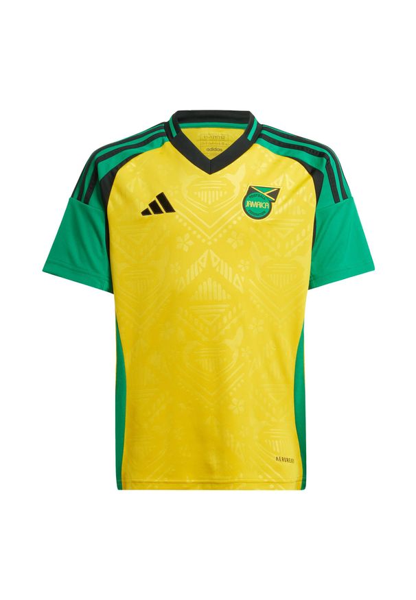 Adidas - Koszulka Jamaica 24 Home Kids. Kolor: żółty. Materiał: materiał