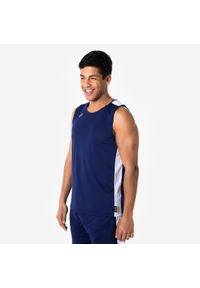 KIPSTA - Koszulka do koszykówki bez rękawów unisex Tank 100. Kolor: biały, niebieski, wielokolorowy. Materiał: poliester, materiał. Długość rękawa: bez rękawów. Sport: koszykówka