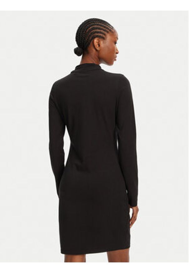 Hugo - HUGO Sukienka codzienna Nilla 50545016 Czarny Slim Fit. Okazja: na co dzień. Kolor: czarny. Materiał: bawełna. Typ sukienki: proste. Styl: casual