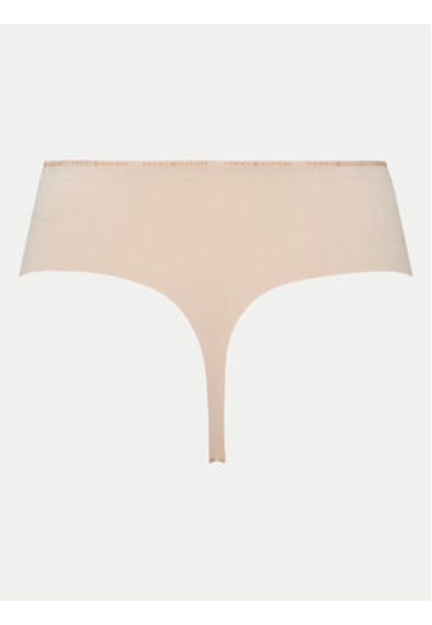 TOMMY HILFIGER - Tommy Hilfiger Stringi UW0UW05216 Beżowy. Kolor: beżowy. Materiał: syntetyk