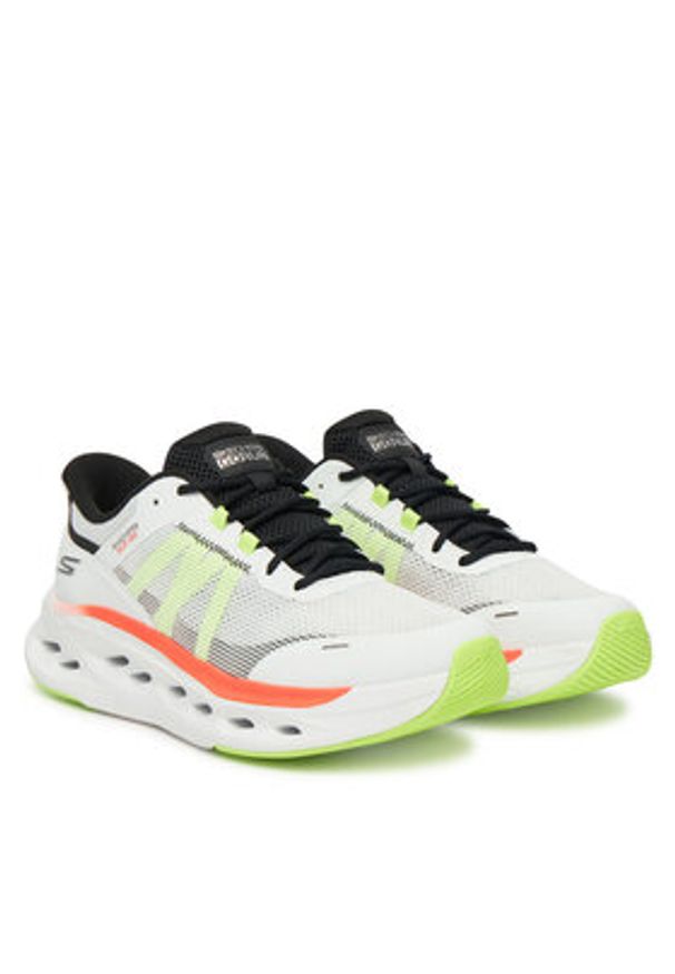 skechers - Skechers Buty do biegania Max Cushioning Glide-Step-Aberdeen 220422/WMLT Biały. Kolor: biały. Materiał: materiał