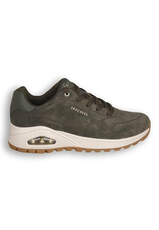 skechers - Buty do chodzenia damskie Skechers Olv Uno Rugged. Kolor: zielony. Materiał: syntetyk, materiał. Szerokość cholewki: normalna. Sport: turystyka piesza
