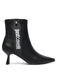 Just Cavalli Botki 79RA3S42 ZSD55 Czarny. Kolor: czarny. Materiał: skóra