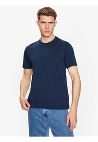Trussardi Jeans - Trussardi T-Shirt 52T00735 Granatowy Regular Fit. Kolor: niebieski. Materiał: bawełna