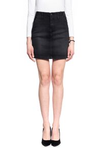 Lee - SPÓDNICA JEANSOWA LEE TAILORED A LINE SKIRT BLACK TYRO L38BCPJW. Materiał: jeans