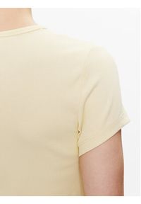 TOMMY HILFIGER - Tommy Hilfiger T-Shirt DW0DW14876 Żółty Regular Fit. Kolor: żółty. Materiał: bawełna #3