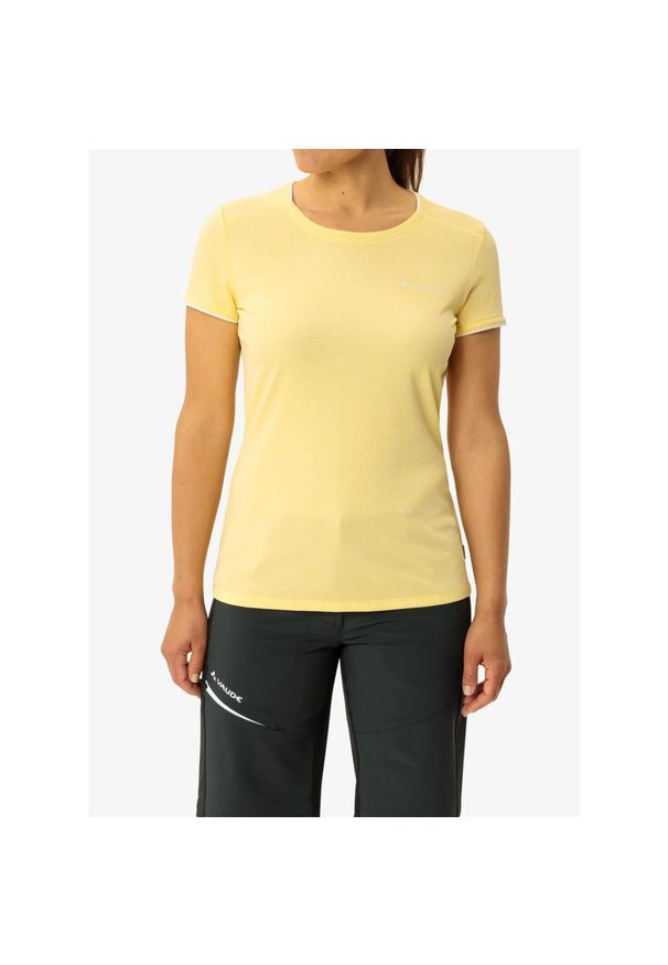 Koszulka szybkoschnąca damska Vaude Essential T-Shirt. Kolor: biały, beżowy, żółty, wielokolorowy
