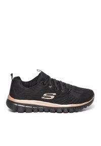 skechers - Skechers Sneakersy Get Connected 12615/BKRG Czarny. Kolor: czarny. Materiał: materiał