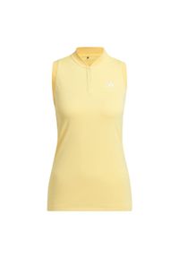 Adidas - Koszulka Ultimate365 Tour HEAT.RDY Sleeveless Polo. Typ kołnierza: polo. Kolor: żółty. Materiał: materiał. Długość rękawa: bez rękawów. Styl: sportowy
