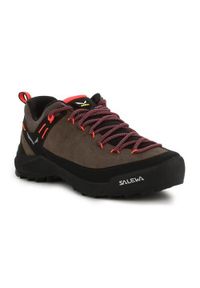 Buty trekkingowe damskie Salewa Wildfire Leather WS. Zapięcie: sznurówki. Kolor: brązowy. Materiał: syntetyk, materiał. Szerokość cholewki: normalna #1