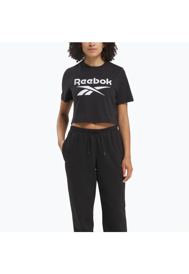 Reebok Fitness - Koszulka Reebok Identity Big Logo Crop Tee. Kolor: czarny. Sport: fitness