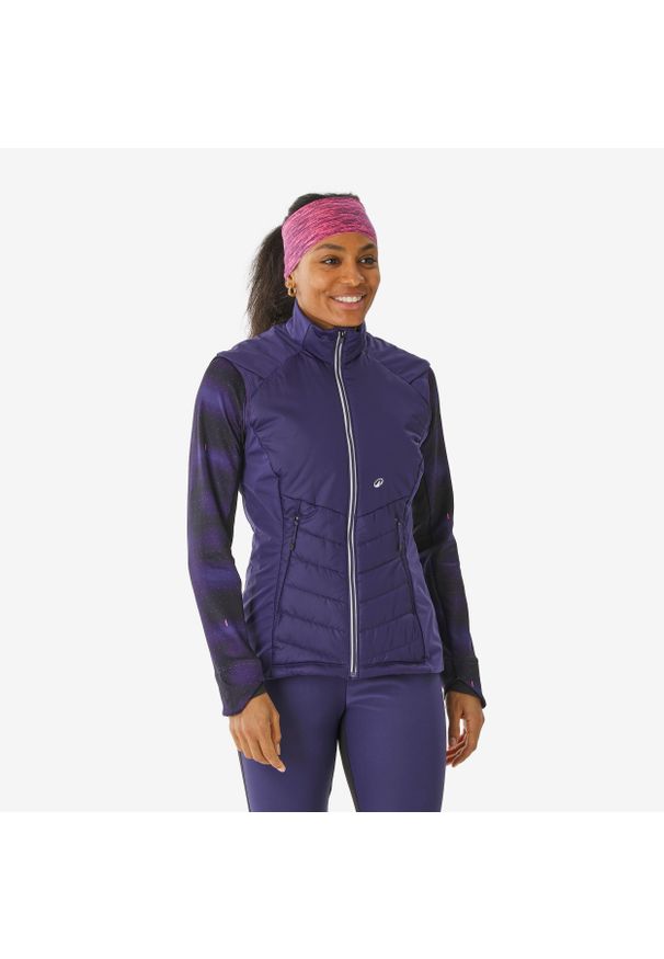 INOVIK - Kamizelka do narciarstwa biegowego damska Inovik 500. Kolor: fioletowy. Materiał: materiał. Sezon: zima. Sport: narciarstwo