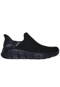 skechers - Buty sportowe Sneakersy męskie, Slip-Ins: Bobs Sport B Flex - Resilient Edge. Zapięcie: bez zapięcia. Kolor: czarny. Materiał: syntetyk, tkanina, materiał. Szerokość cholewki: normalna. Model: Skechers Sport. Sport: turystyka piesza