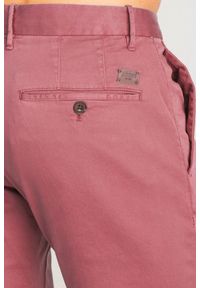 JOOP! Jeans - Różowe chinosy Joop Jeans Steen. Kolor: różowy. Materiał: skóra. Wzór: aplikacja #6