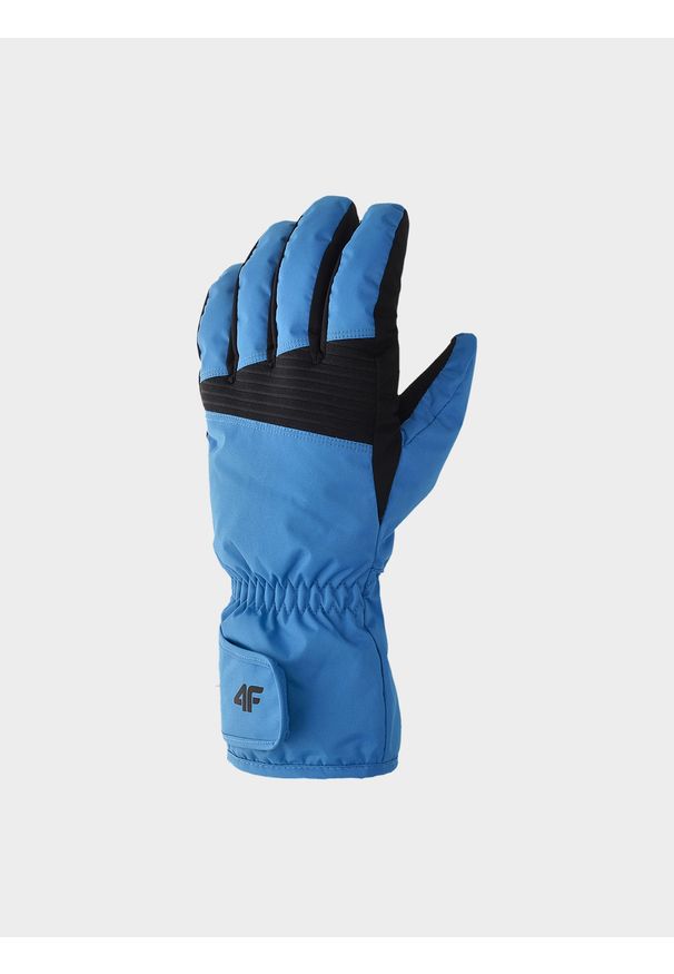4f - Rękawice narciarskie Thinsulate męskie - kobaltowe. Kolor: niebieski. Materiał: materiał, syntetyk. Technologia: Thinsulate. Sport: narciarstwo