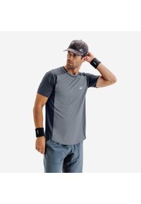 KUIKMA - Koszulka tenisowa męska Kuikma Dry. Kolor: szary. Materiał: tkanina, poliester, elastan, materiał. Sport: tenis #1