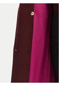 YES LONDON Płaszcz wełniany CD1230ECO Bordowy Regular Fit. Kolor: czerwony. Materiał: syntetyk #7