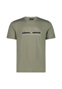 Koszulka męska turystyczna CMP 39T7567. Kolor: czarny, wielokolorowy, zielony. Sport: turystyka piesza #1