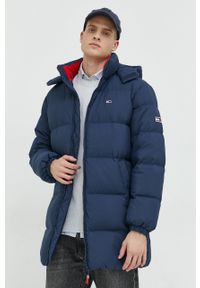 Tommy Jeans kurtka puchowa męska kolor granatowy zimowa. Okazja: na co dzień. Kolor: niebieski. Materiał: puch. Sezon: zima. Styl: casual #6
