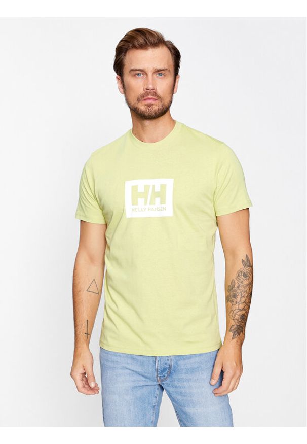 Helly Hansen T-Shirt Box 53285 Zielony Regular Fit. Kolor: zielony. Materiał: bawełna