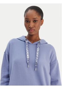 DKNY Sport - DKNY Sukienka dzianinowa DP6D4914 Niebieski Regular Fit. Kolor: niebieski. Materiał: bawełna #4