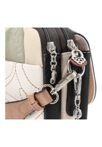 Biało-Pomarańczowa Torebka Damska Anekke Edycja Limitowana. Kolor: biały. Wzór: nadruk. Dodatki: z breloczkiem. Styl: casual, elegancki. Rodzaj torebki: na ramię #4