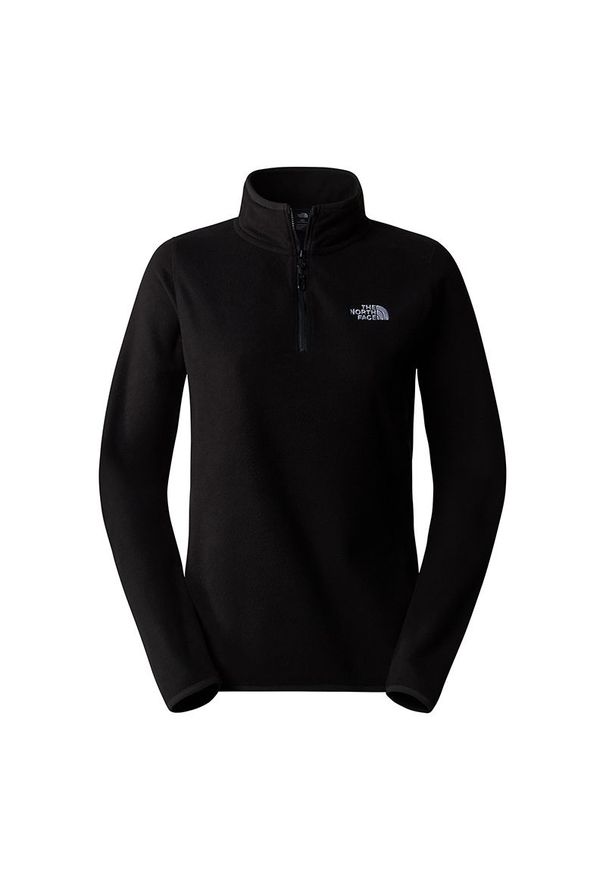 Bluza The North Face 100 Glacier 1/4 Zip Fleece 0A855M4H01 - czarna. Kolor: czarny. Materiał: polar, poliester, dzianina. Styl: klasyczny. Sport: narciarstwo