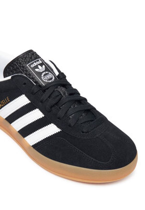 Adidas - adidas Sneakersy Gazelle Indoor JI2060 Czarny. Kolor: czarny. Materiał: skóra, zamsz. Model: Adidas Gazelle