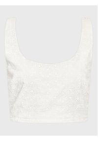 Glamorous Top AN4456 Biały Regular Fit. Kolor: biały. Materiał: bawełna #3