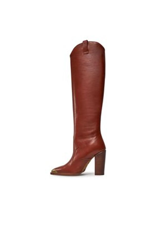 Bronx Kozaki High boots 14165-JJ Brązowy. Kolor: brązowy. Materiał: skóra