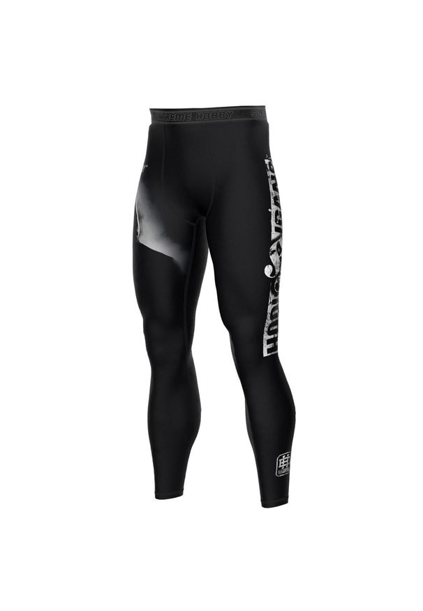 Legginsy sportowe męskie EXTREME HOBBY HOOLS. Kolor: czarny. Materiał: elastan, poliester. Sport: fitness