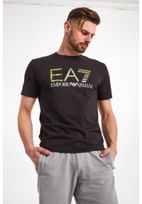 EA7 Emporio Armani - T-shirt EA7 EMPORIO ARMANI. Materiał: bawełna. Długość rękawa: krótki rękaw. Długość: krótkie. Wzór: kolorowy, nadruk