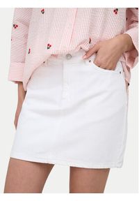 only - ONLY Spódnica jeansowa Stella 15339630 Biały Regular Fit. Kolor: biały. Materiał: bawełna, jeans #6
