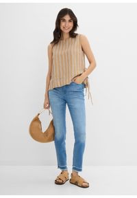 bonprix - Bardzo miękkie dżinsy 7/8. Okazja: do pracy. Kolor: niebieski #2