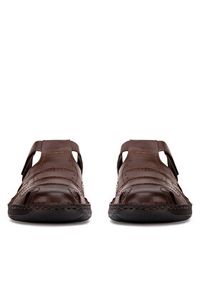 Go Soft Klapki ROMA-03 MI18 Brązowy. Kolor: brązowy. Materiał: skóra #8