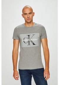 Calvin Klein Jeans - T-shirt J30J307842. Okazja: na co dzień. Kolor: szary. Materiał: dzianina. Styl: casual #1