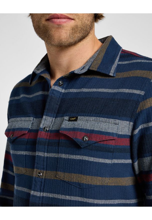 Lee - LEE MĘSKA KOSZULA CLEAN WESTERN SHIRT MOOD INDIGO 112355750 L66R014445