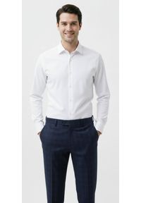 Eleganckie Spodnie Garniturowe (w Kant) - Casino - Granat, Kratka. Materiał: poliester, wiskoza. Wzór: kratka. Styl: elegancki #3