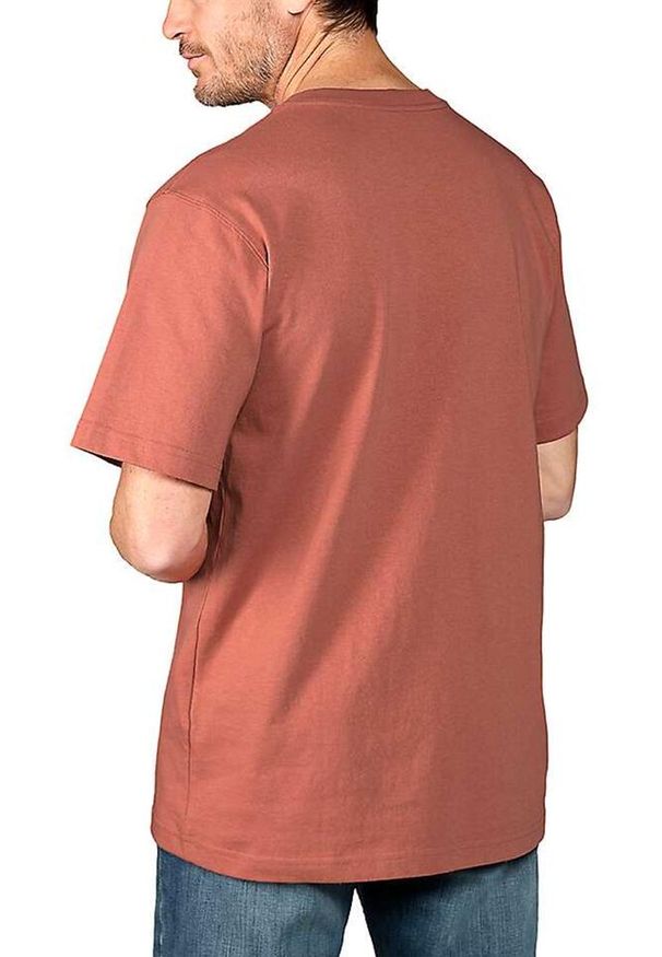 Koszulka sportowa męska T-shirt Carhartt Heavyweight Pocket K87. Kolor: różowy