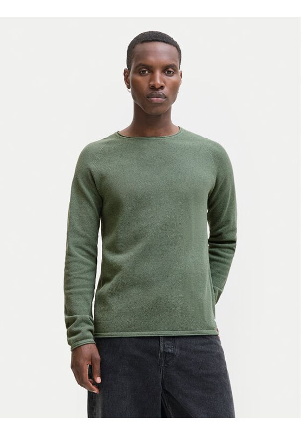 Jack & Jones Sweter Hill 12157321 Zielony Regular Fit. Kolor: zielony. Materiał: bawełna