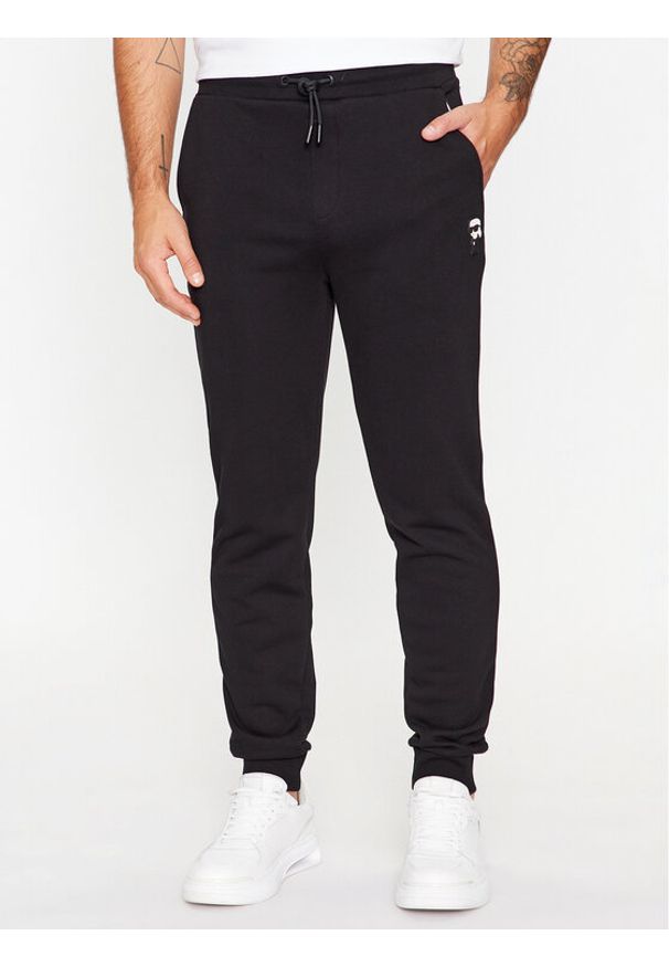 Karl Lagerfeld - KARL LAGERFELD Spodnie dresowe 705896 500900 Czarny Regular Fit. Kolor: czarny. Materiał: dresówka, bawełna