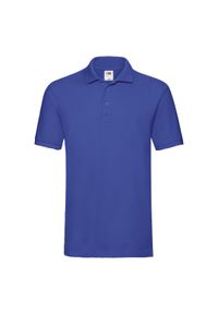 FRUIT OF THE LOOM - Koszulka Polo Premium Unisex Dla Dorosłych. Typ kołnierza: polo. Kolor: niebieski